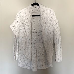 White CAbi sweater